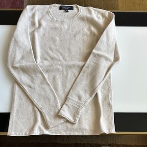 rag & bone Men's Light Beige Crewneck Sweater